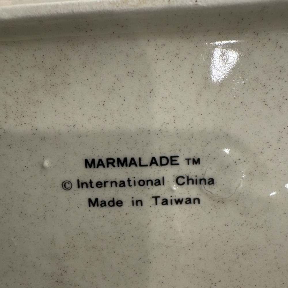 International Stoneware Japan Marmalade Covered Buttered Dish w: Plate 8x4 - Picture 5 of 5